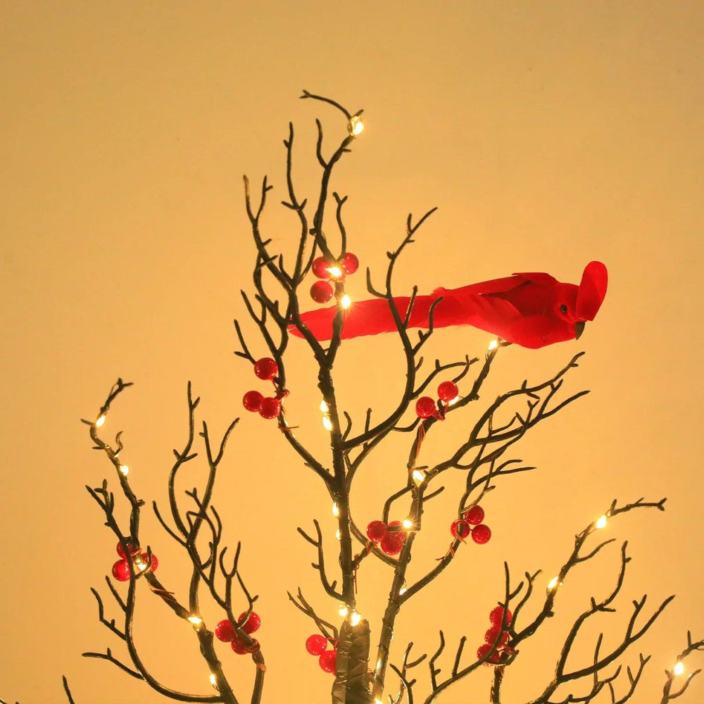 Beleuchteter Mini-Birkenbaum Licht LED-Kardinäle Weihnachtsbaum Vintage Leuchtender Baum Licht für Tisch Ferienhaus WeihnachtsdekorationEX-STOCK Canada
