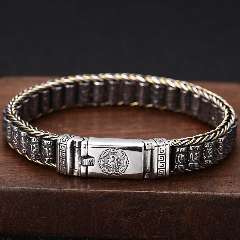 Thai Silver Personality Men's And Women's Trend Turn Bead Bracelet EX-STOCK Canada