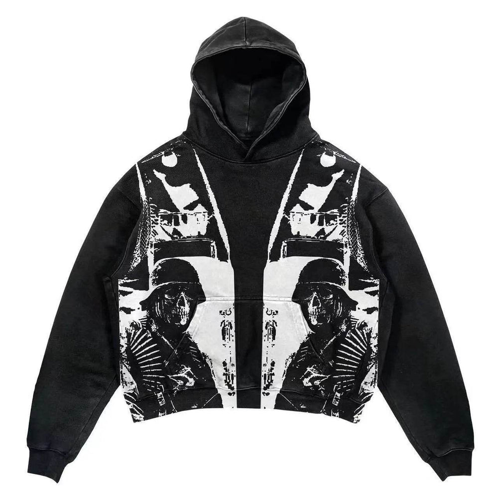 Men Skull Gothic Vintage Hoodie Sweatshirt Pullover top - EX-STOCK Canada