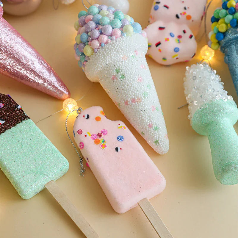 Creative Pendant Ice Cream Christmas Tree Decoration Small Hanging Pieces EX-STOCK Canada