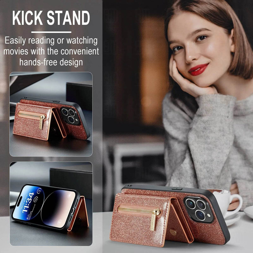 Magnetic Card Holder Protective Case Phone Case Leather Case - EX-STOCK Canada