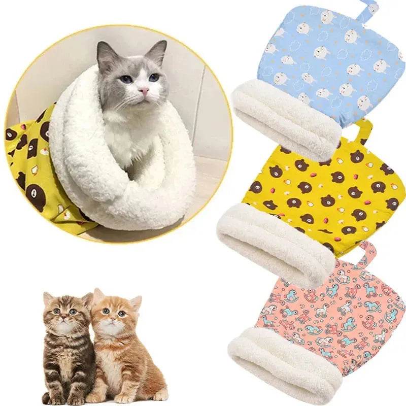 Lambswool Thickened Pocketable New Winter Linen Sleeping Bag Cat Nest - EX-STOCK Canada