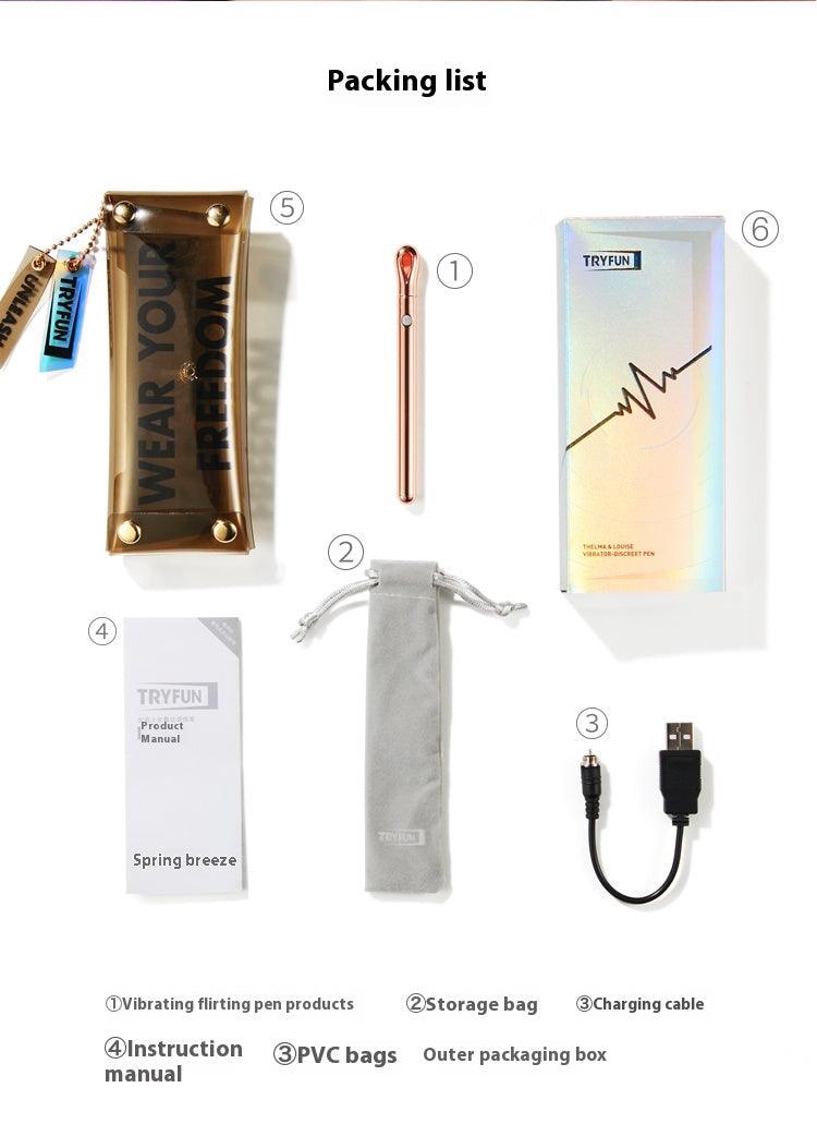 Liste de colisage avec divers objets, y compris un stylo, un emballage et des accessoires sur un fond blanc.