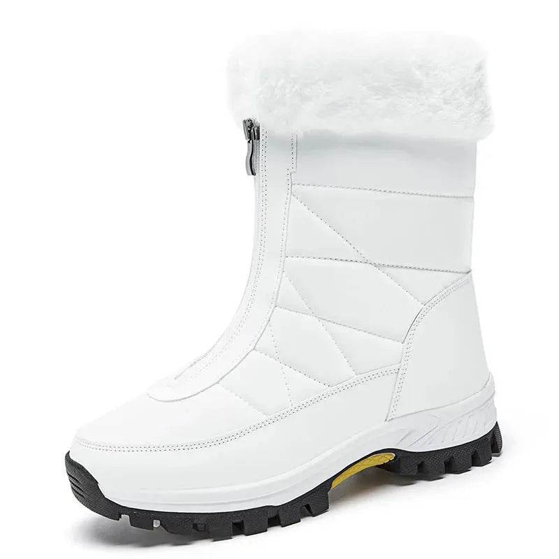Winter Waterproof Snow Boots Women's Mid-calf Front Zipper - EX-STOCK Canada