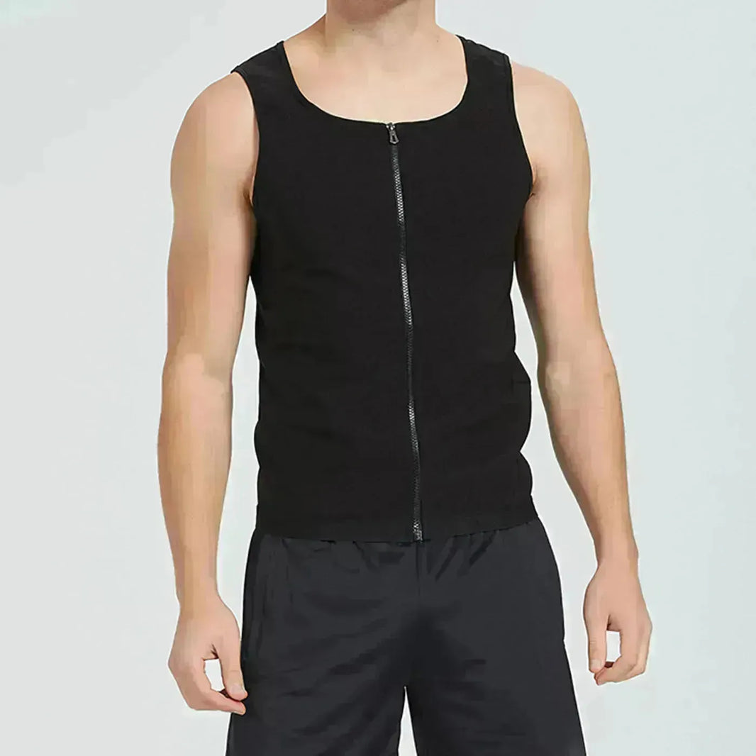Camicia da yoga con canotta da yoga senza maniche da uomo
