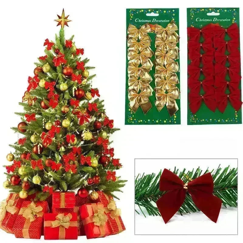 Christmas Tree Ornaments Christmas Decoration Bow - EX-STOCK CANADA