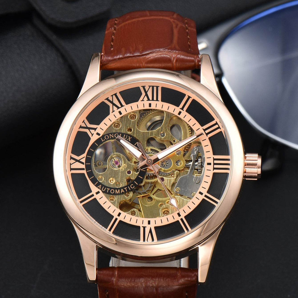 Men's Mechanical Watch Roman Scale Waterproof Fashion Business - EX-STOCK Canada