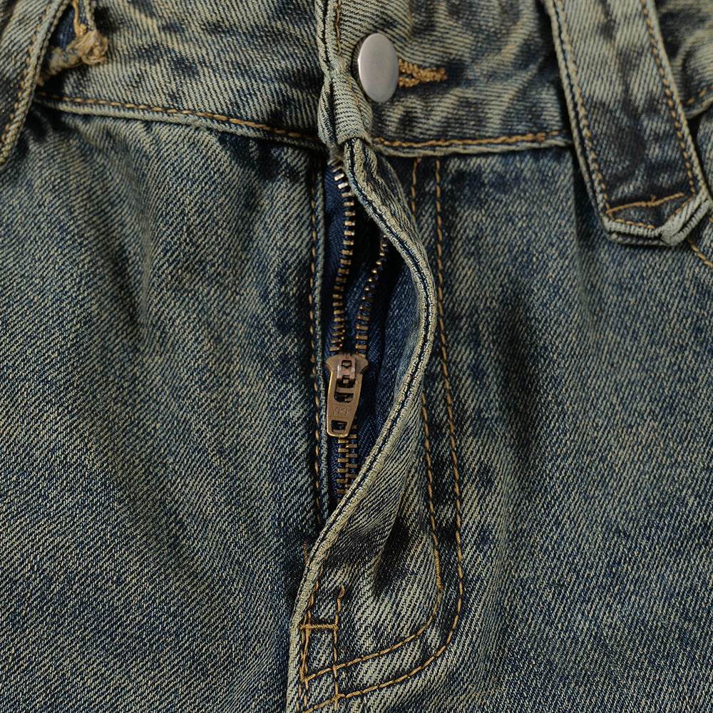 Punk Distressed Washed Denim Jeans Cargo Pant Men - EX-STOCK Canada