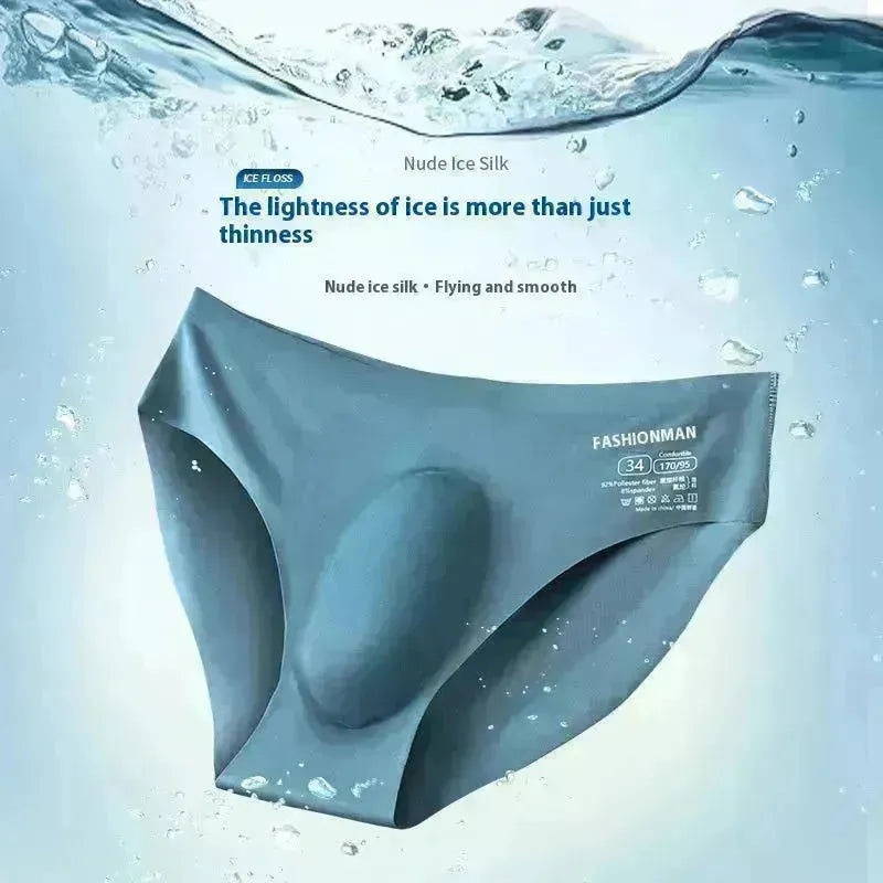 Ice Silk Men's Underwear Summer Soumless Briefs