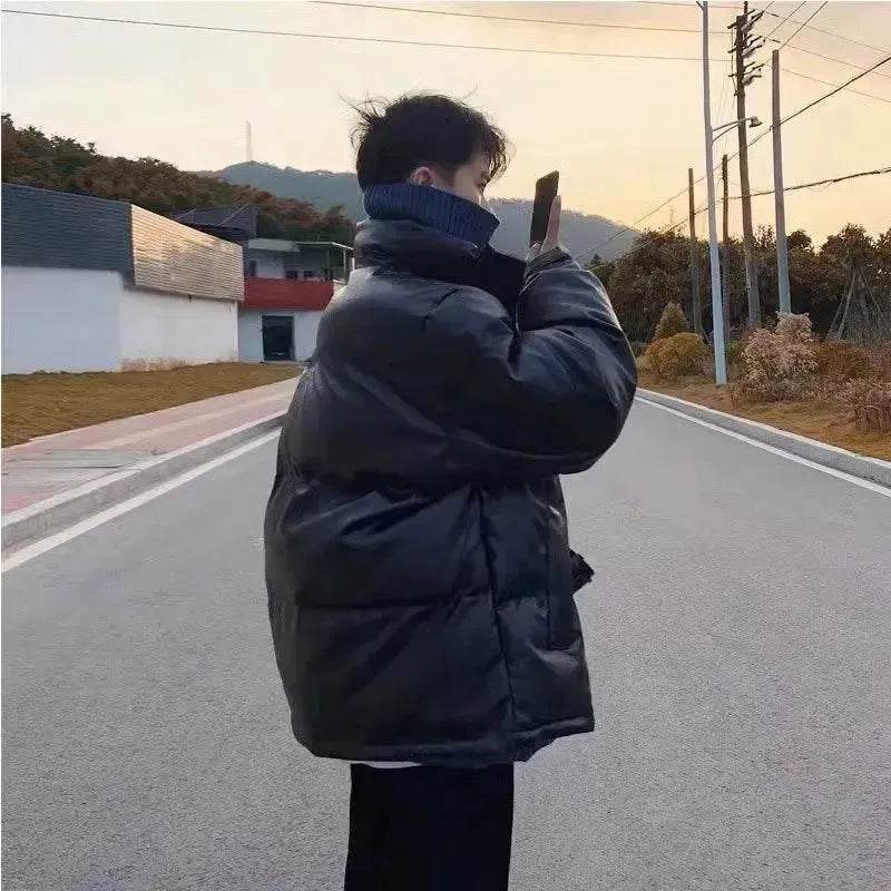 Winter Men's Down Cotton-padded Winter Coat Thick Black Puffer Jacket - EX-STOCK Canada