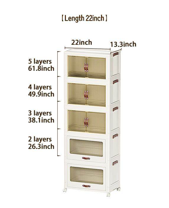 Baby Safety Transparent Opening Lid Indoor Home Decoration Storage Cabinet With Wheels - EX-STOCK Canada