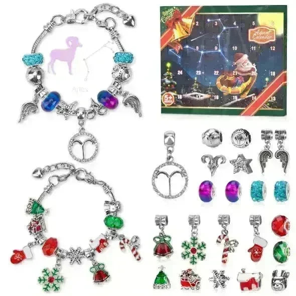 Advent Calendar 2024 Girls Zodiac Constellation Bracelet Making Kit, 24 Days Countdown Christmas Advent Calendar With 2 Sets DIY Bracelets, Horoscope Gifts For Girls TeensAge 5-18 - EX-STOCK CANADA