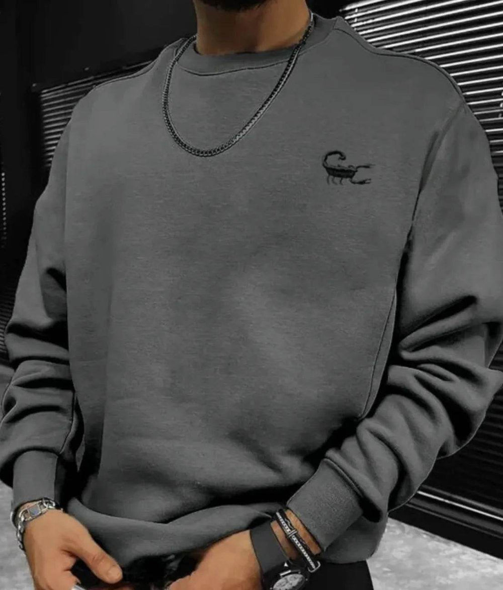 Dark Style Printed Men Crew neck Pullover Sweatshirt - EX-STOCK Canada