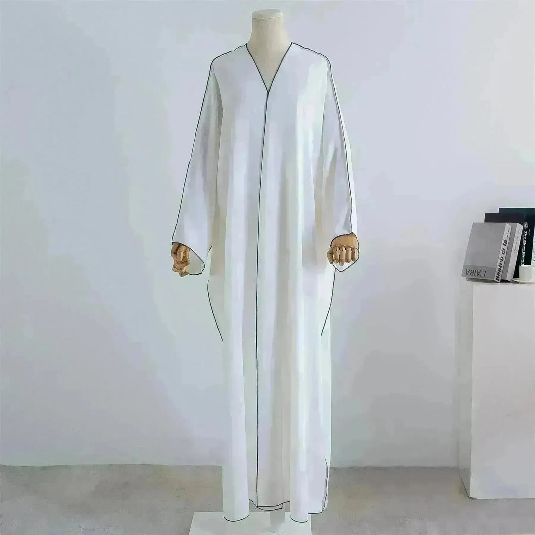 Acrylic Casual Cardigan Plus Size Robe Abaya Dress for Arab Dubai Turkey Middle East Women - EX-STOCK CANADA