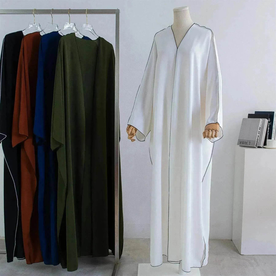 Acrylic Casual Cardigan Plus Size Robe Abaya Dress for Arab Dubai Turkey Middle East Women - EX-STOCK Canada