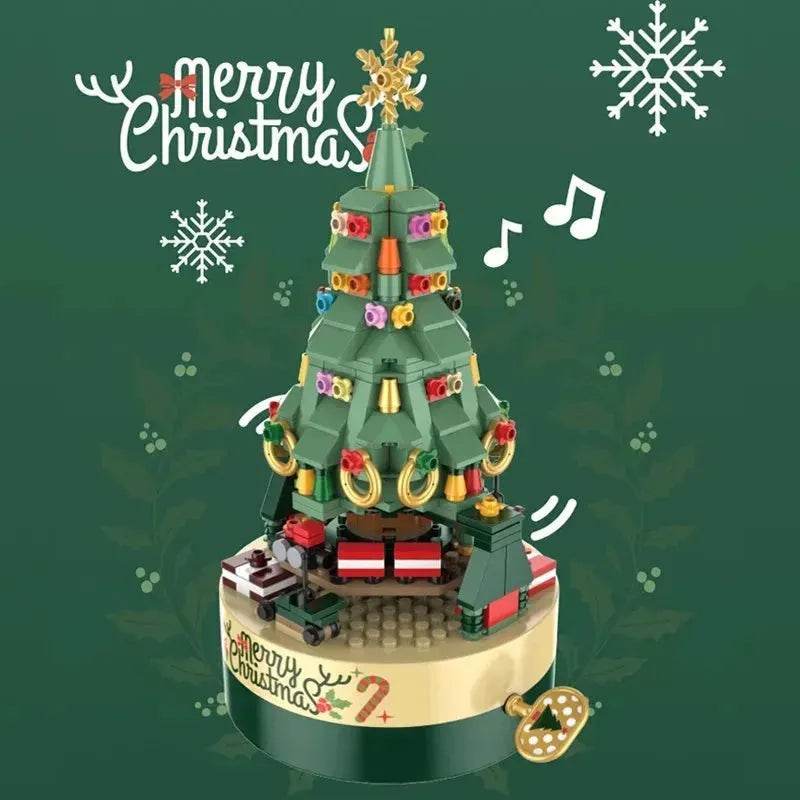 Black Friday deals Christmas Tree Blocks Spin Music Box Blocks - EX-STOCK Canada