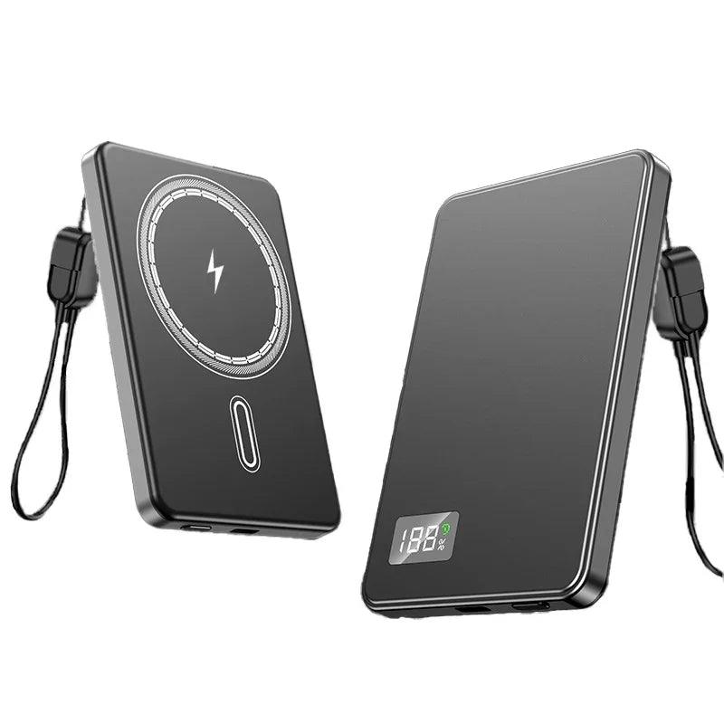 Batterie externe magnétique ultra-mince à charge rapide avec câble intégréEX-STOCK Canada