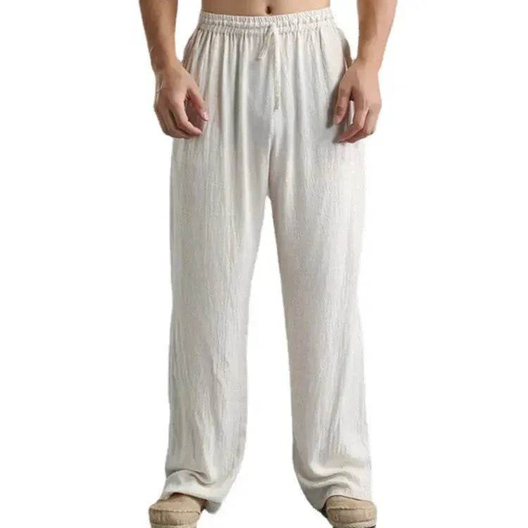 Linen Pants for Men Loose Fit Casual Classic Summer. - EX-STOCK Canada