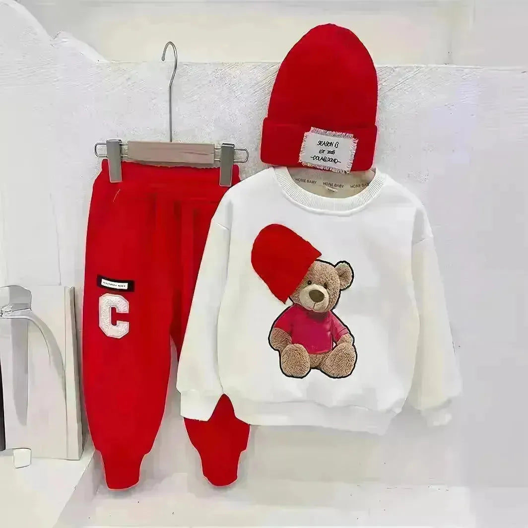 BAMBINI CAPPEGNO DI FATROAGNO PANTRI ANTEGLIE A LUSTURA SET IN DUE PER BAMBINI