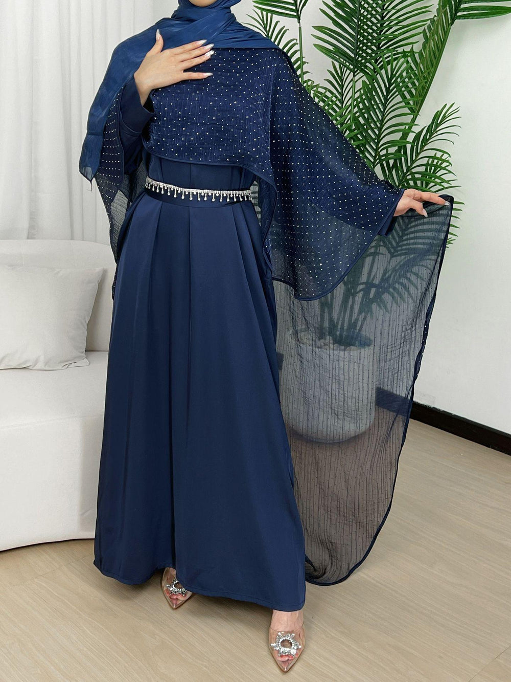 Vêtements musulmans pour femmes Manteau simple Robe Robe étoilée - EX-STOCK Canada