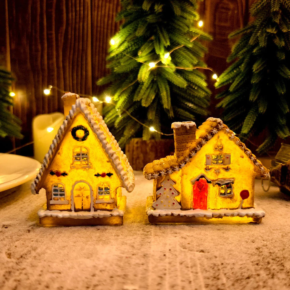 Christmas Small House Micro Landscape Luminous House Furnishings Ornaments EX-STOCK Canada