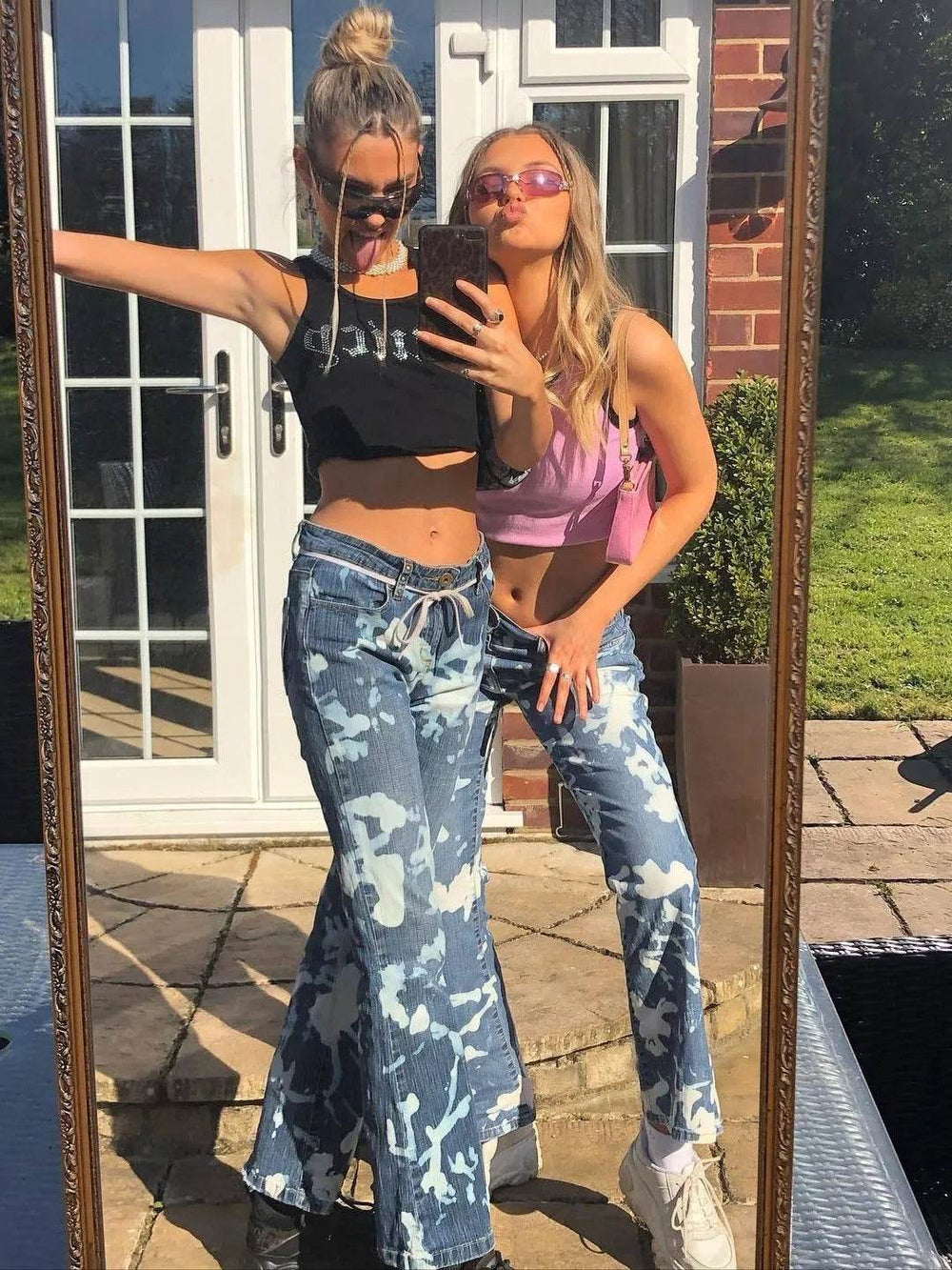 Slim Fit Slimming Versatile Personality Bootcut Jeans Pants women - EX-STOCK Canada