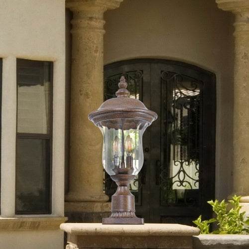 Vintage Outdoor Light Pole Lights, Waterproof Garden Patio Lights, Walkway & Driveway Lighting - One Piece No Bulb - EX-STOCK Canada