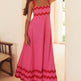 Flowers Print Wavy Pattern Suspender Long Dress For Women Fashion A-Line Beach Dresses Womens Clothing - EX-STOCK Canada