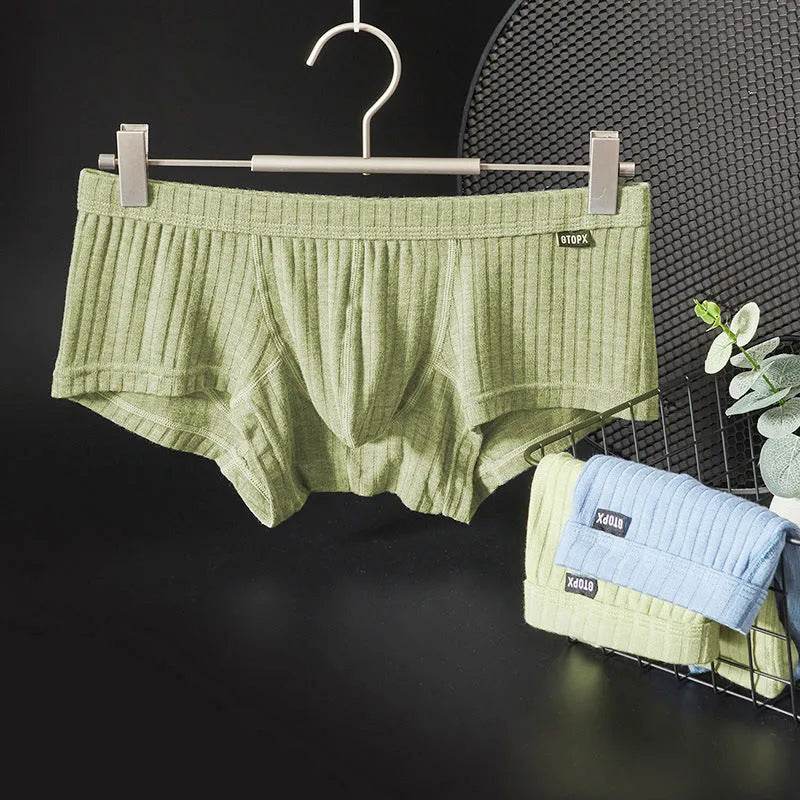 Otopx Men's Low Waist Boxer Briefs with Pouch Breathable Underwear - EX-STOCK Canada