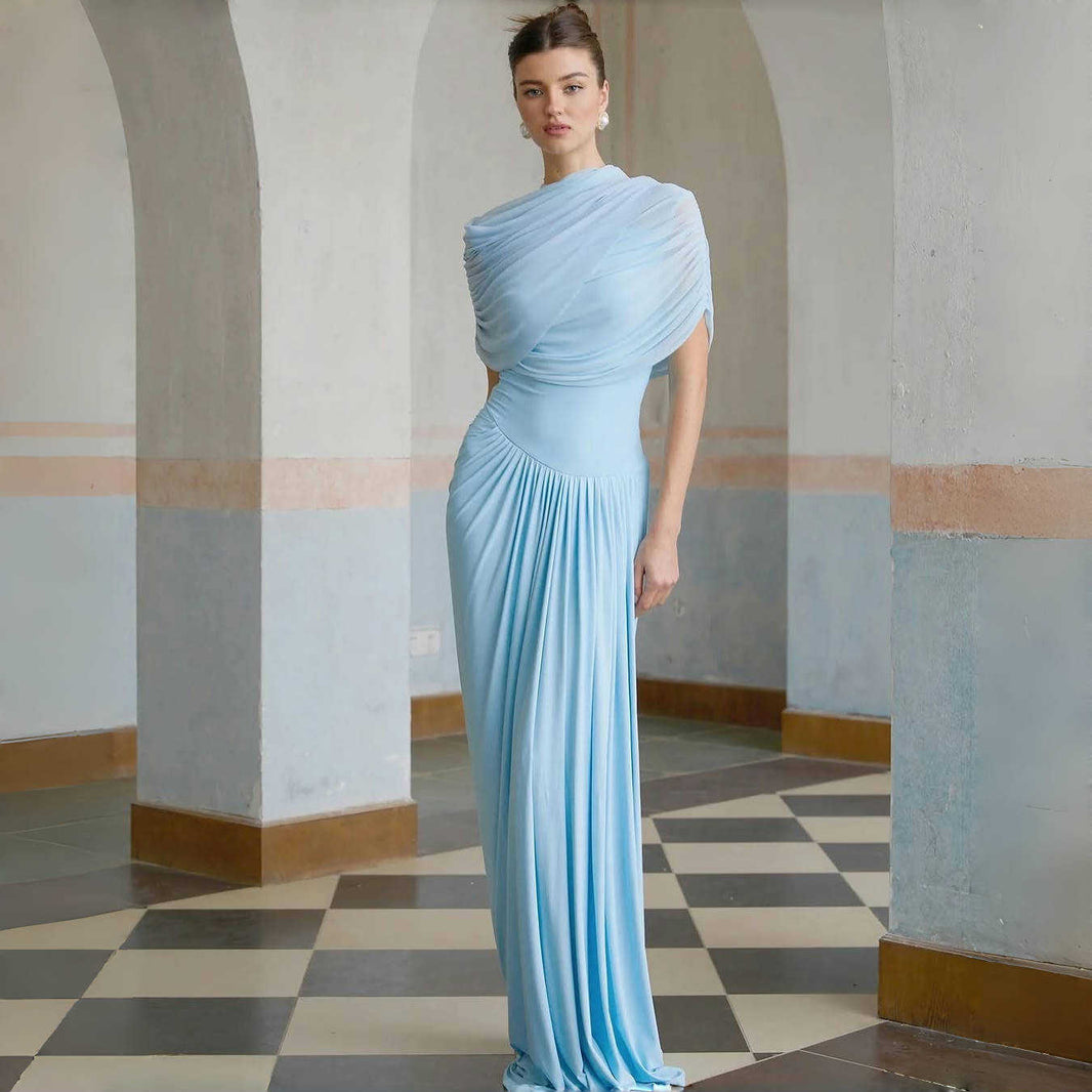 Elegant Pleated Dress Women For Dinner EX-STOCK Canada