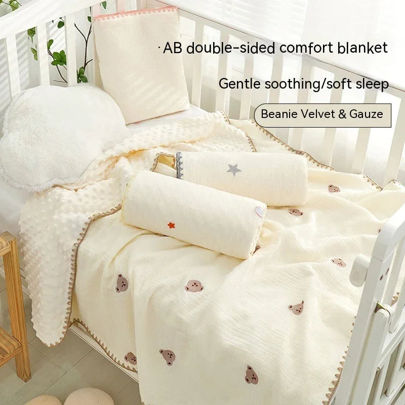 Doudou Blanket Baby Blanket Crepe Newborn Soothing Blanket EX-STOCK Canada