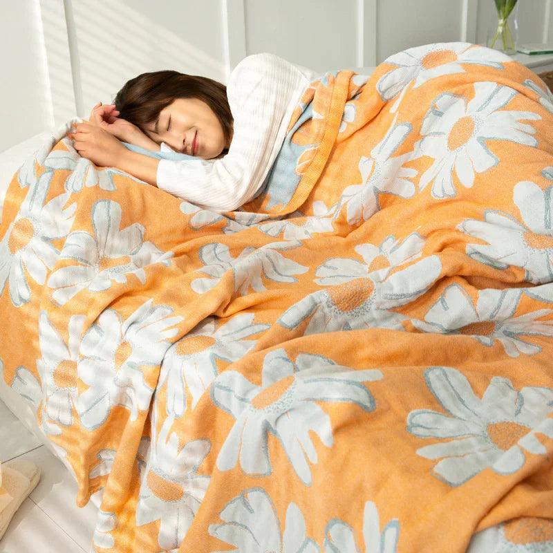 Couverture serviette en gaze de coton à quatre couches Couverture pour climatisation Couette fineEX-STOCK Canada