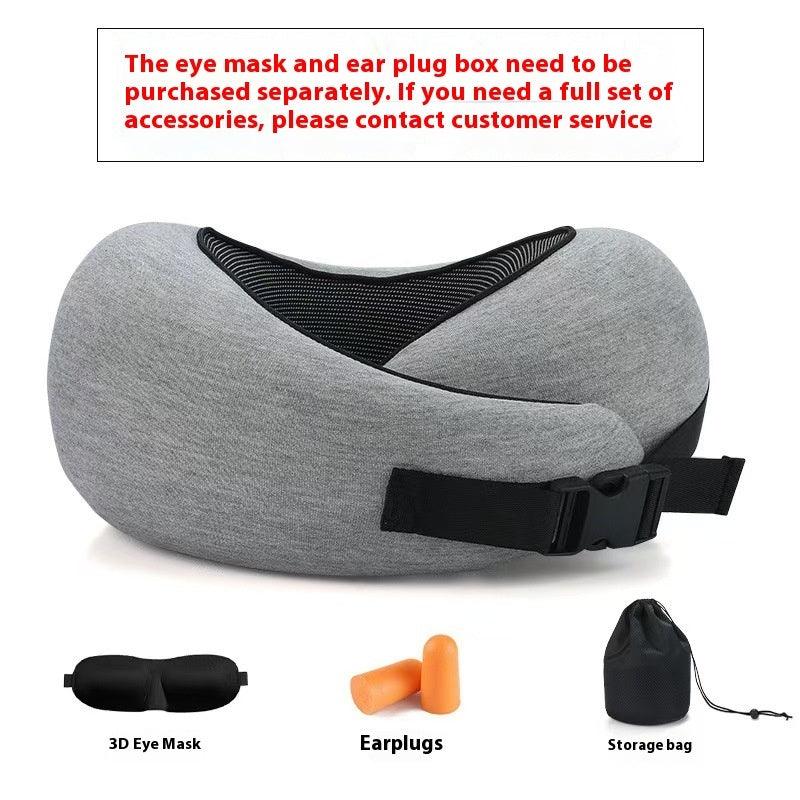 Soft Memory Foam Travel Neck Pillow U Shape Adjustable Support Comfortably Sleeping On Plane Car Office Noon Break - EX-STOCK Canada
