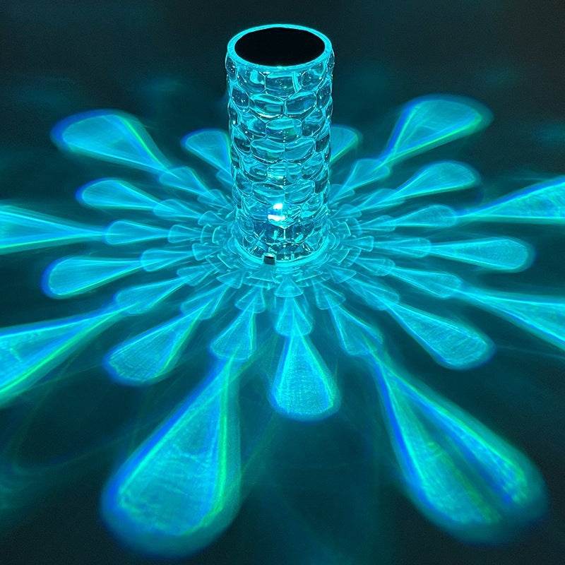 Nordic Crystal Lamp USB Table Lamps Bedroom Touch Dimming Atmosphere Diamond Night Light Rose Projector Lamp Decor - EX-STOCK Canada