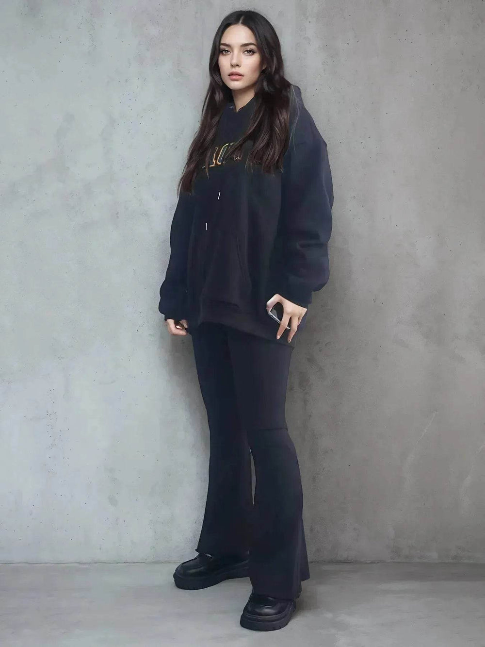 Fashionable Solid Color Long Sleeved Printed Unisex Hoodie - EX-STOCK Canada