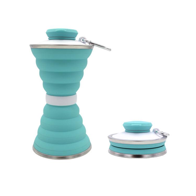 Bouteille d'eau en silicone de 500ML, pliable, étanche, portable, pour sportifs, voyage en extérieur, salle de sport, randonnée, réutilisable, accessoires de cuisine