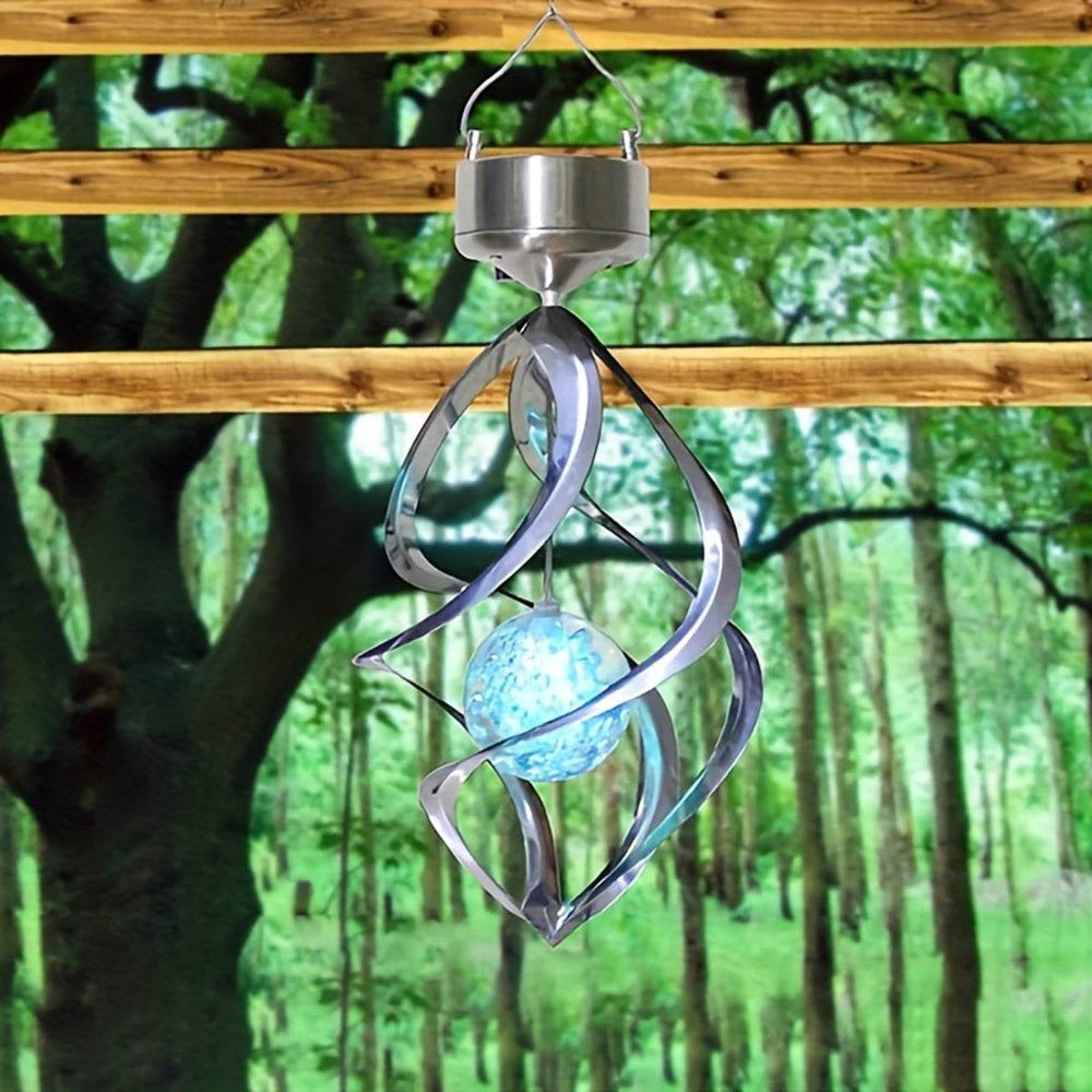 Wind Spinner Solar Light, LED Wind Chimes, Outdoor Decor Changing Color Ball Wind Chimes Solar Hanging Lantern For Home Garden Outdoor Decoration - EX-STOCK Canada