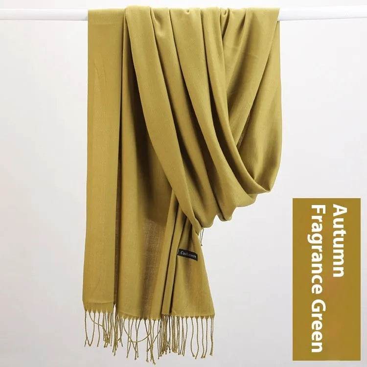 Pure Color Warm Keeping Scarf All-match Cashmere Shawl - EX-STOCK Canada