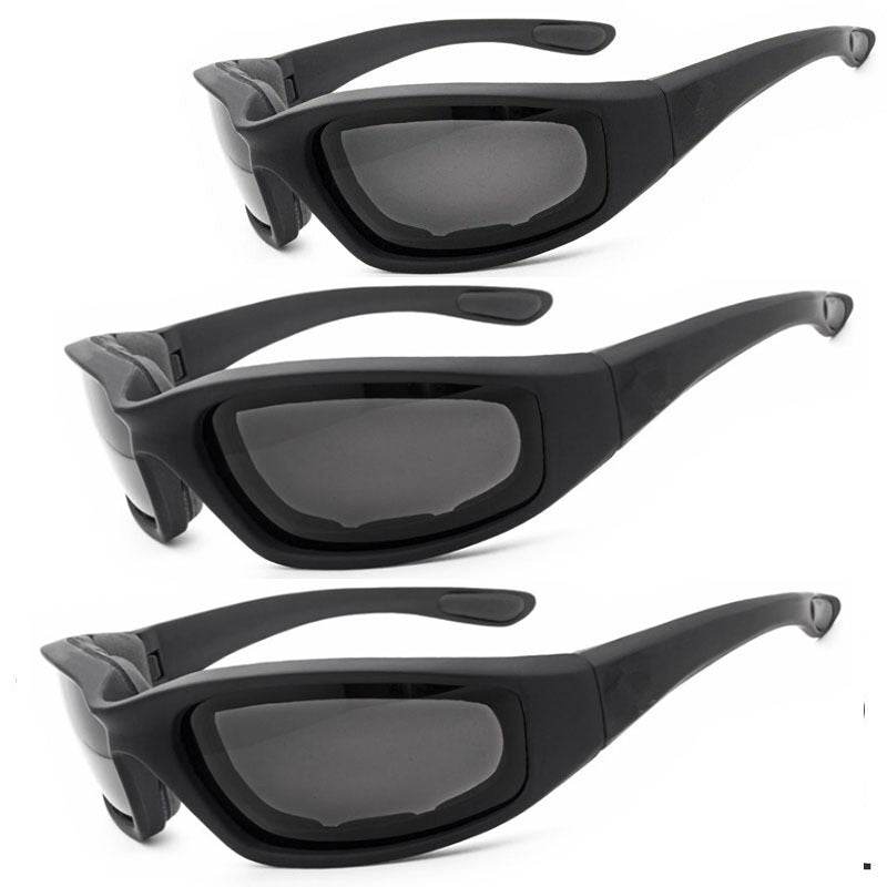Cycling Sunglasses Chopper Outdoor Sports Glasses For Men Wrap Around UV400 Protection For Fishing Driving Glasses Windproof Gray Lens 3 Pack - EX-STOCK Canada