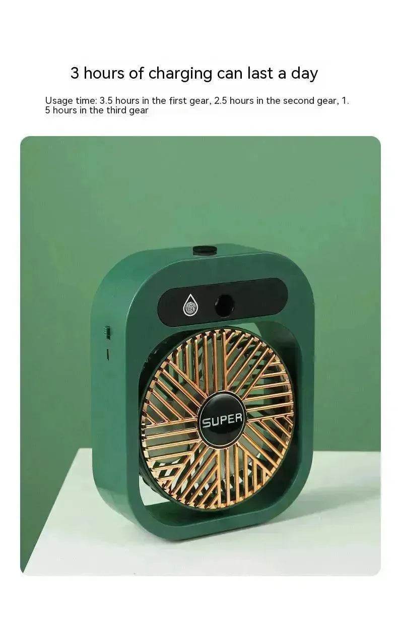 Air Conditioning Fan Desk Misting Fan Air Cooler Cooling USB Rechargeable Humidifier Portable Spray Fan With 3 Wind Speeds For Home - EX-STOCK Canada