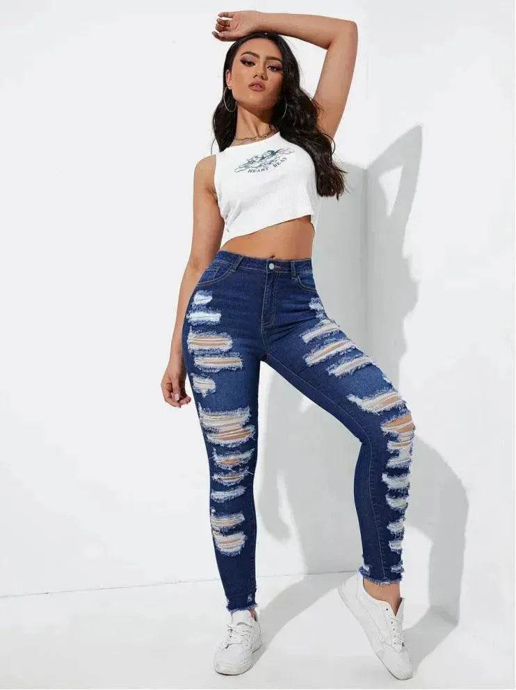 All-match Skinny Denim Trousers For Women - EX-STOCK Canada