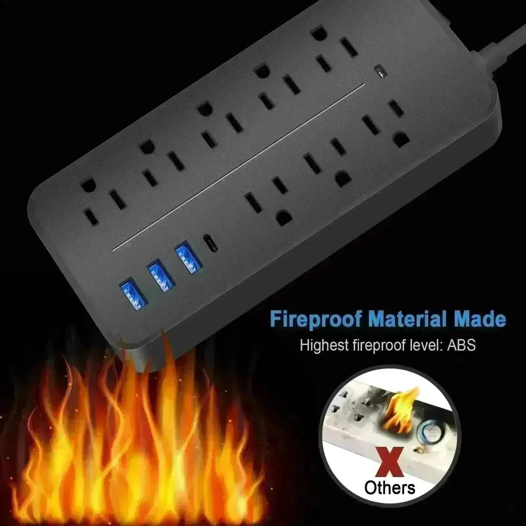 America Household Power Surge Protector Socket with USB Port. - EX-STOCK CANADA