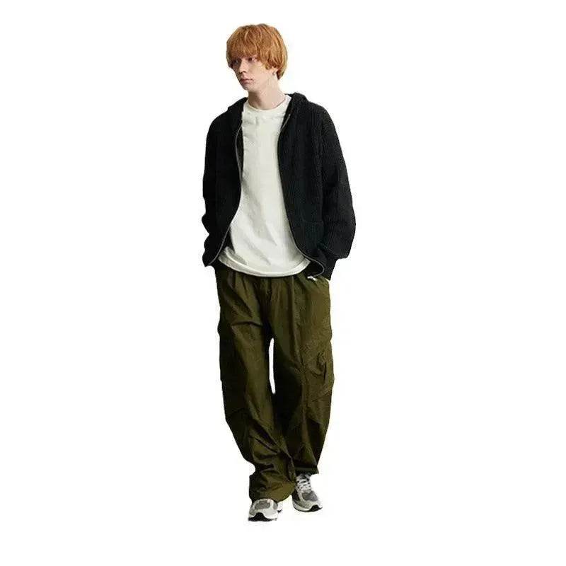 American Retro Loose Side Pocket Wide-leg Cargo Pant for men - EX-STOCK Canada