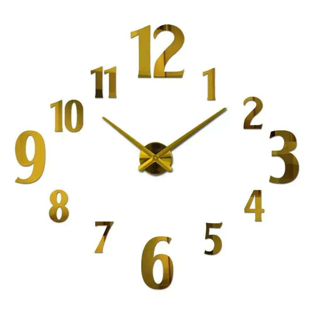 American Style Creative Three-Dimensional Decoration DIY Mirror Wall Stickers Nordic Clocks - EX-STOCK Canada