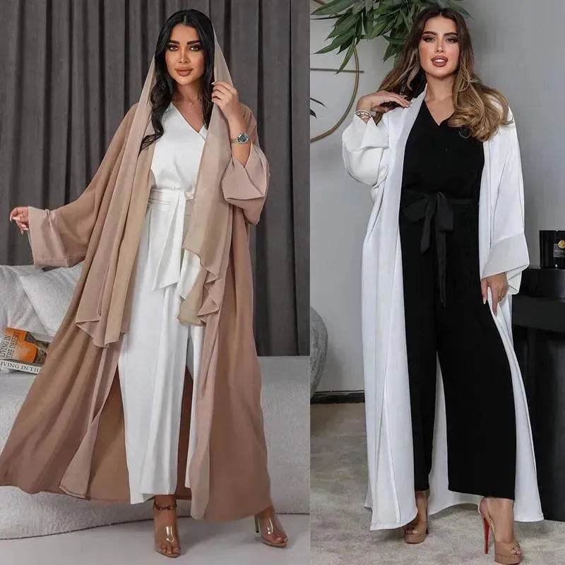 Arab Cardigan Coat Chiffon Patchwork - EX-STOCK Canada