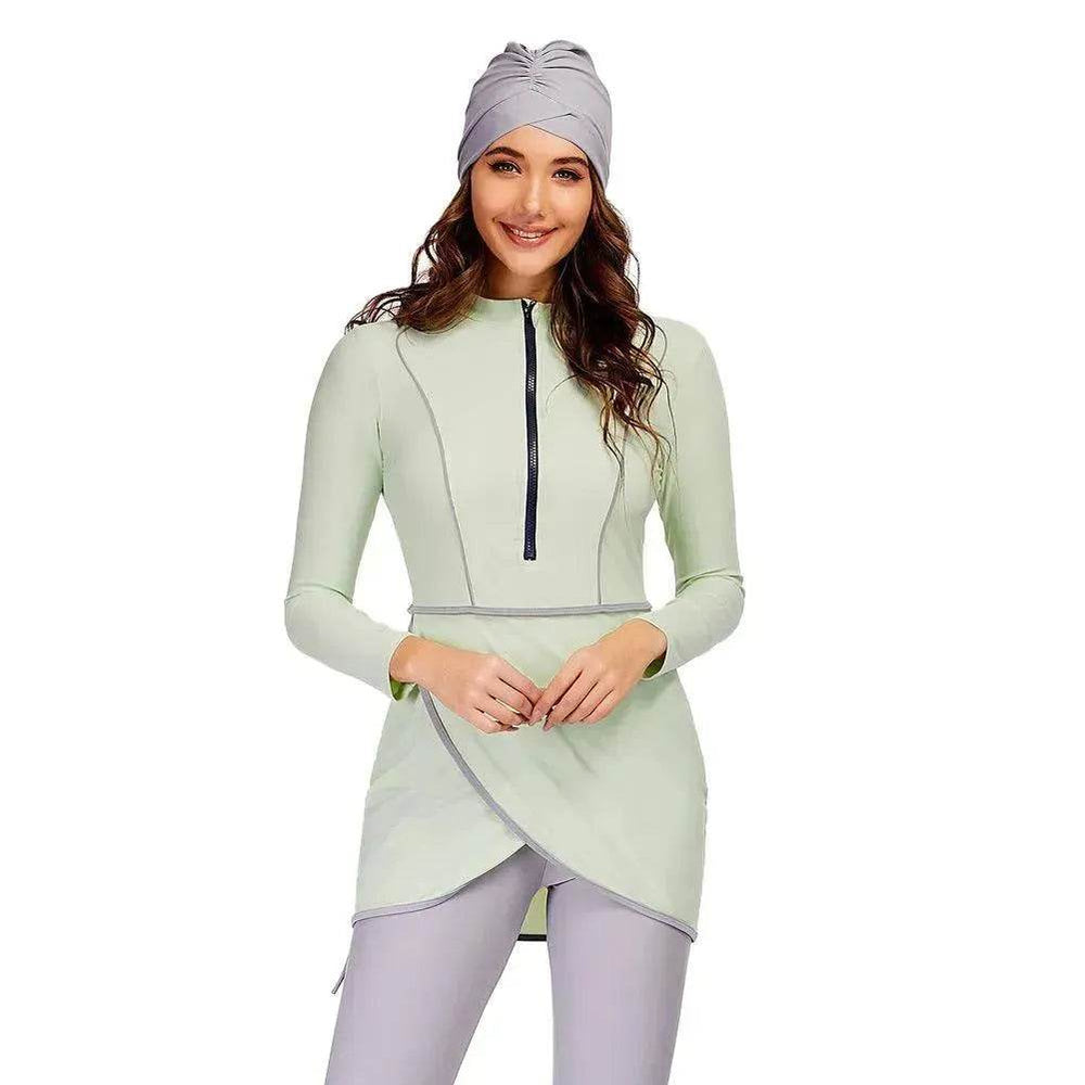 Arab Flower Print Ladies Conservative Swimsuit - EX-STOCK Canada