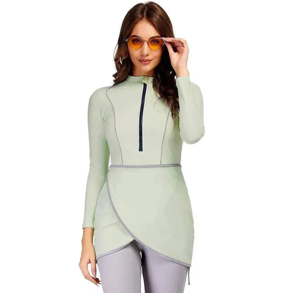 Arab Flower Print Ladies Conservative Swimsuit - EX-STOCK Canada