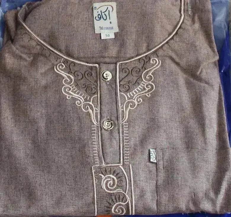 Arab Men's New Cotton Hemp Embroidery Liturgy Embroidered Hui Men's Suit Two Piece Wholesale - EX-STOCK Canada