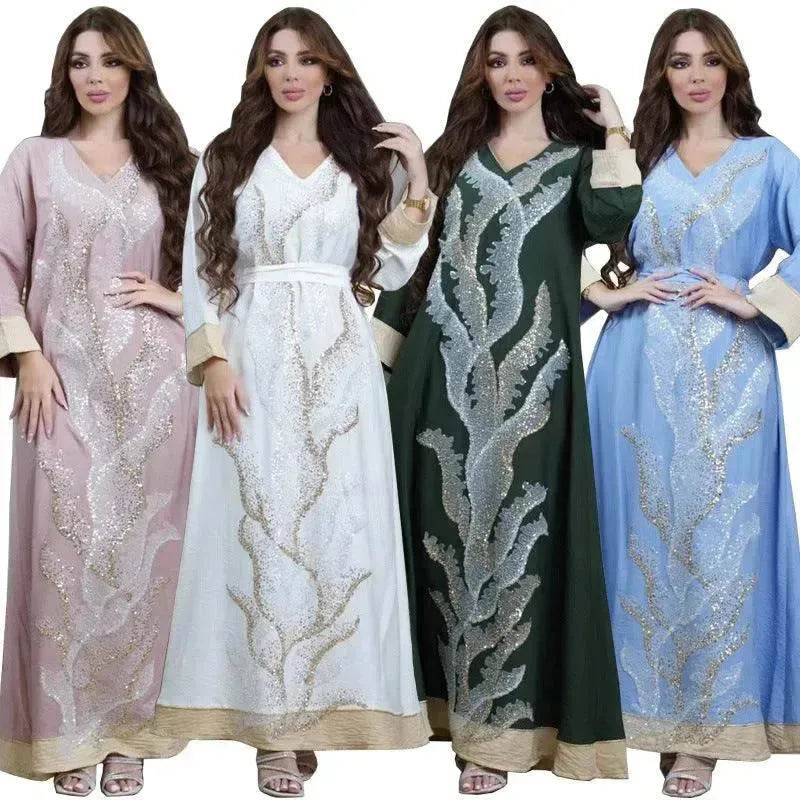 Arab Robe Sequin Embroider Fashion - EX-STOCK Canada