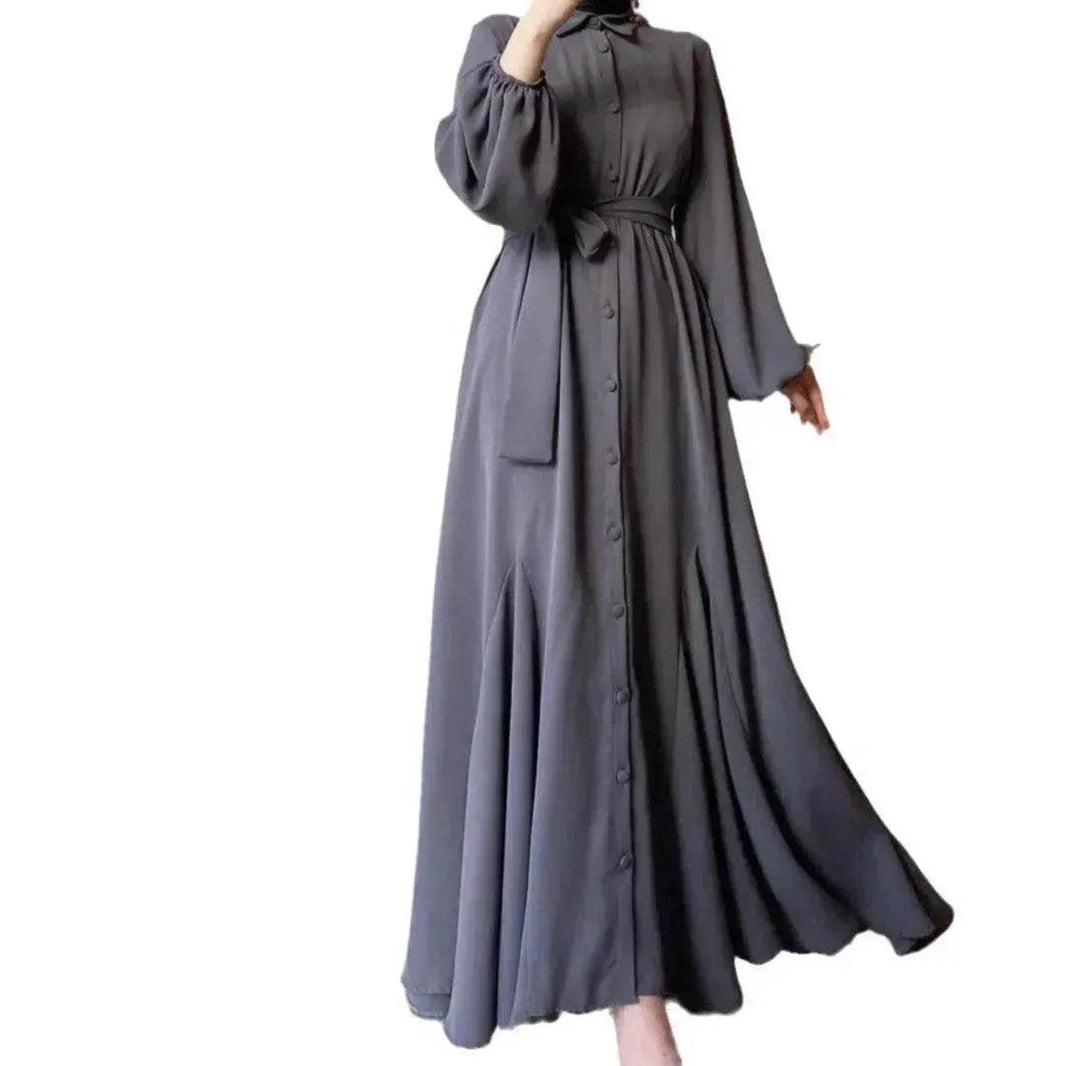 Arab Solid Color Women's Clothing Dress - EX-STOCK Canada